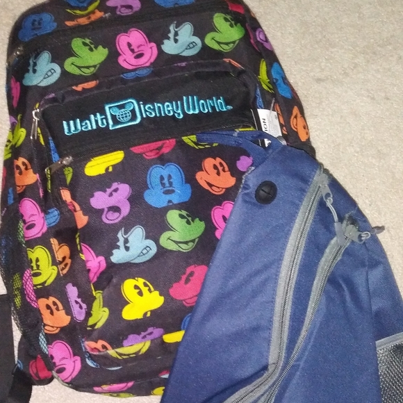 Disney Other - Walt Disney World Parks Authentic MultiColor Mickey Mouse 50th Anniv 2 Backpacks